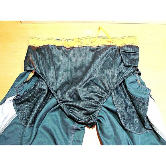 Nike Mens Drawstring Lined Swim Trunks Board Shorts Black Gray Yellow Size XL - Picture 11 of 12